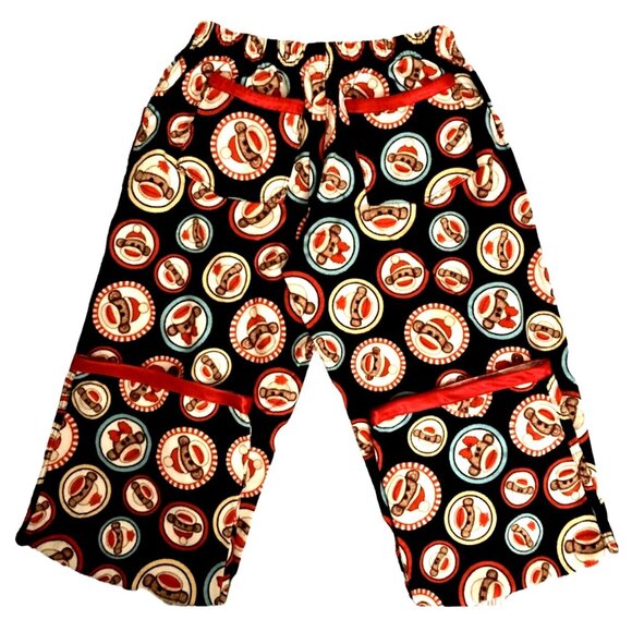 Handmade Christmas Sock Monkey Flannel PJ Pants Size - Gender Neutral - Picture 6 of 7